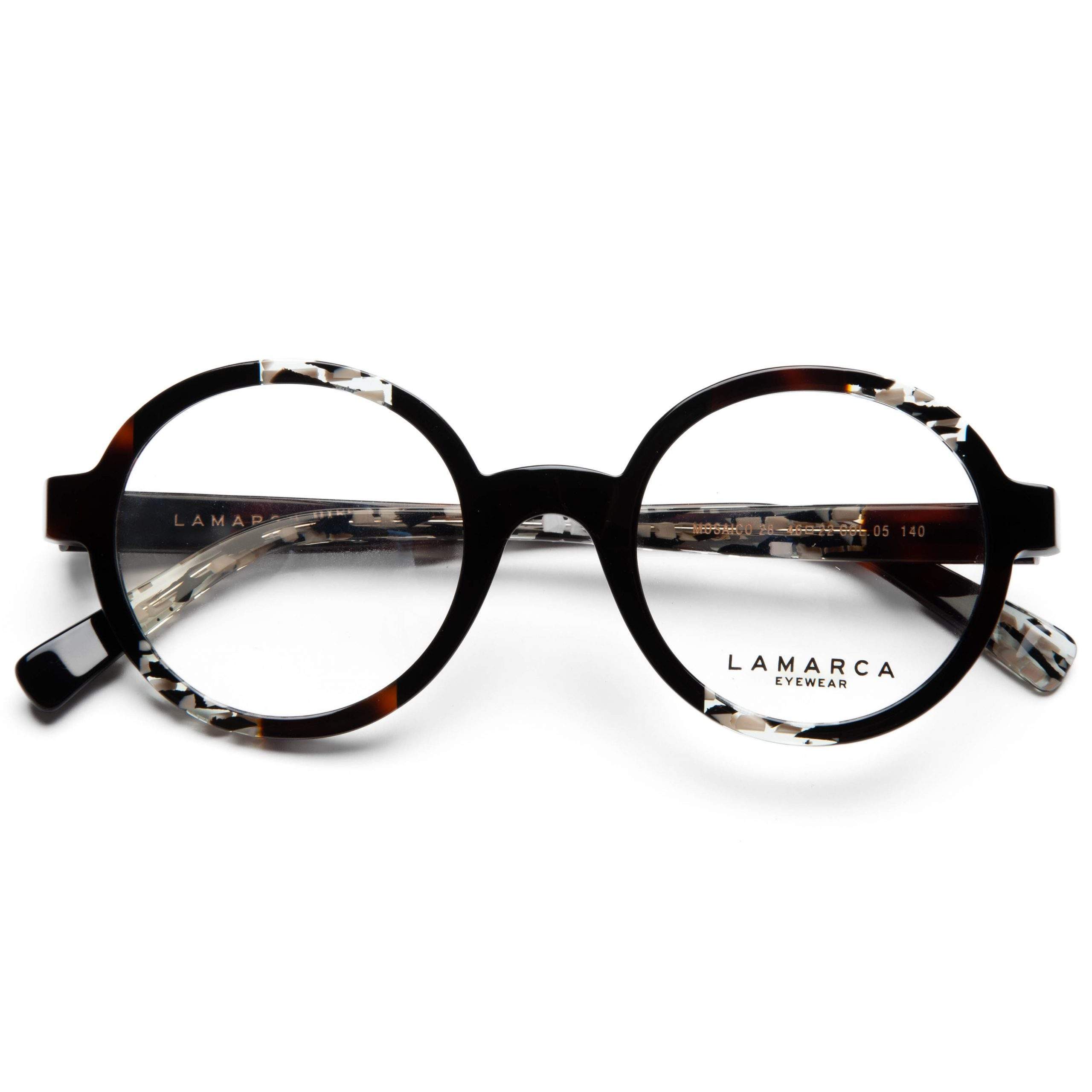 Mosaico 28, occhiali da vista rotondi, in 5 colori | Lamarca