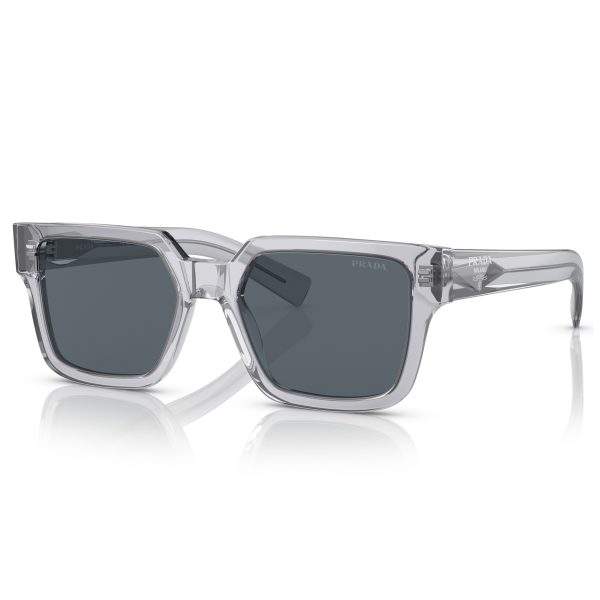 Prada 03ZS U430A9 colore grigio traslucido con lenti blu